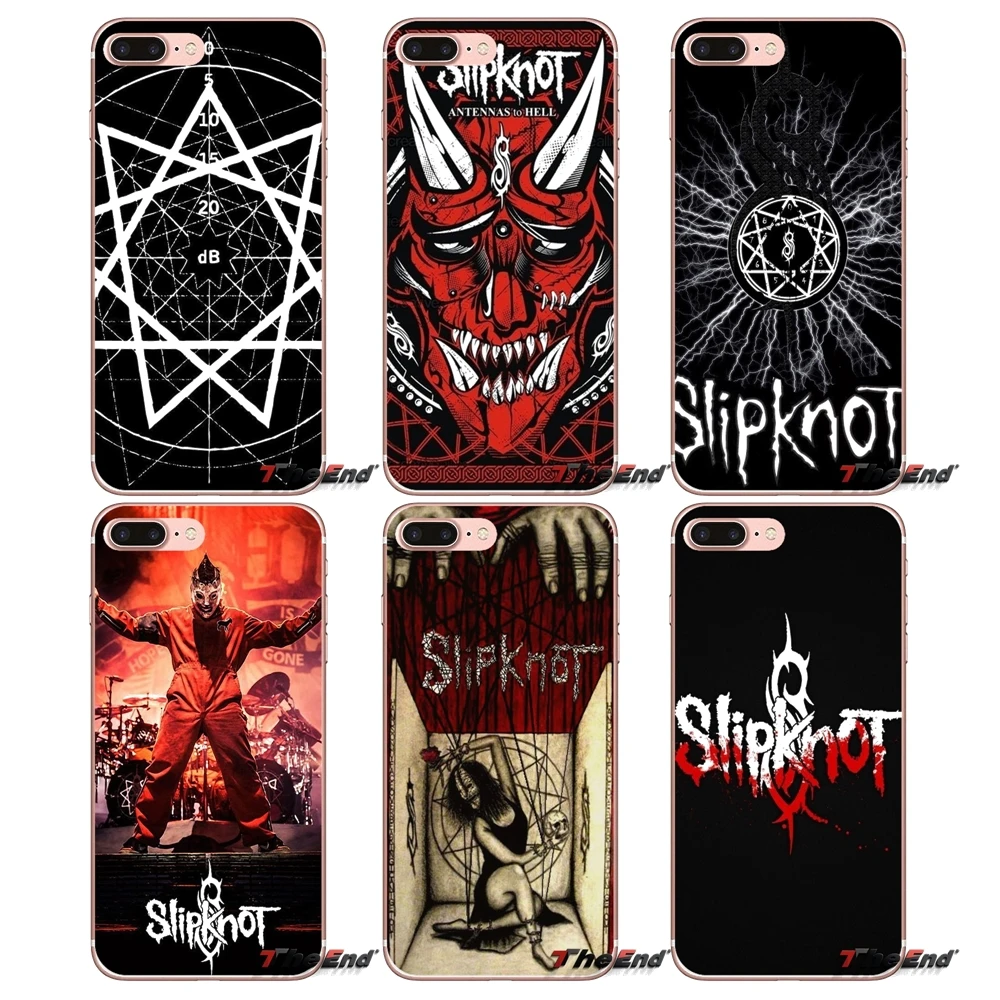Для Apple IPhone X 4 4S 5 5S SE 5C 6 6s 7 8 плюс Plus Heavy metal группа Slipknot прозрачный чехол из