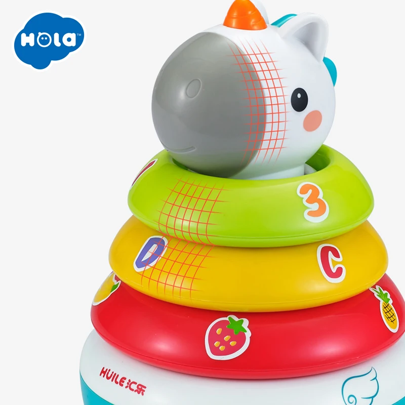 HOLA 3136 детские игрушки для новорожденных 0-12 месяцев детская башня штабелер