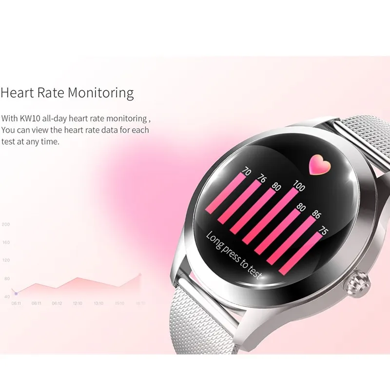 Водонепроницаемые Смарт часы IP68 женский браслет пульсометр мониторинг сна