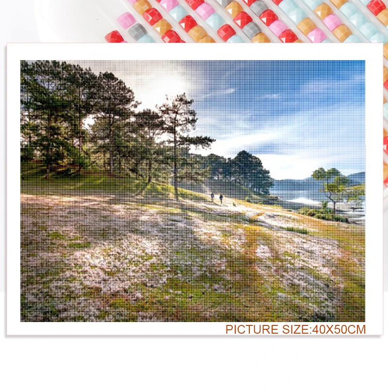 

5D Diy Landscape Diamond Painting Architecture Art Picture Cross Stitch Embroidery Square Round Diamond Home Wall Decoration