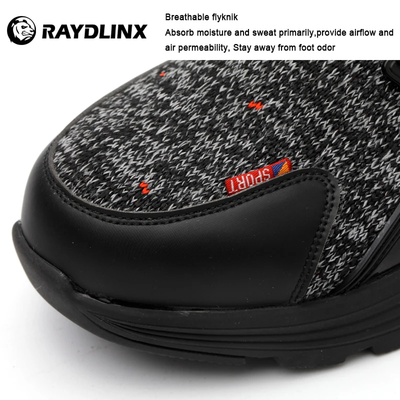 RAYDLINX Men's Safety Shoes Boots With Steel Toe Cap Casual Men's Boots Work Indestructible Shoes Puncture-Proof Work