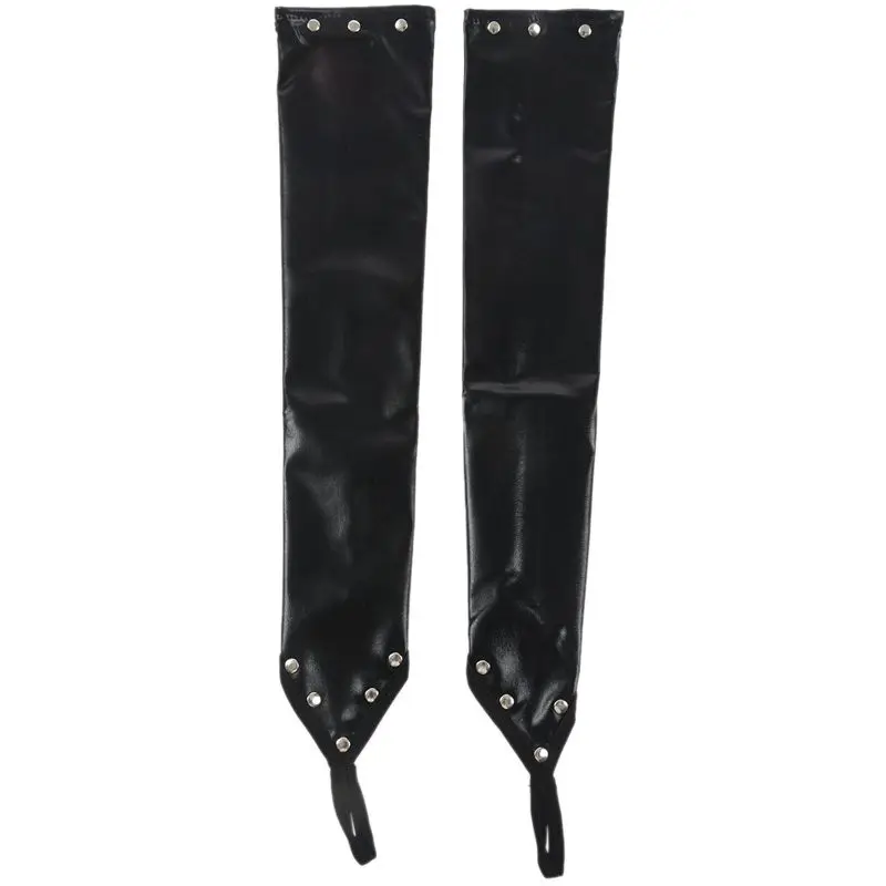 1 пара Glam Arm Warmer Goth Wet Look блестящие металлические перчатки без пальцев Клубная