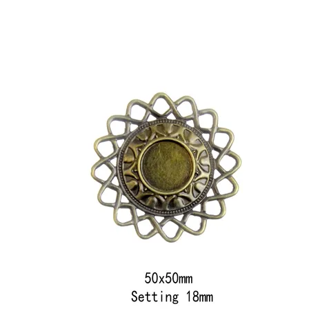 Фурнитура для бижутерии, античная бронза, 5 шт.