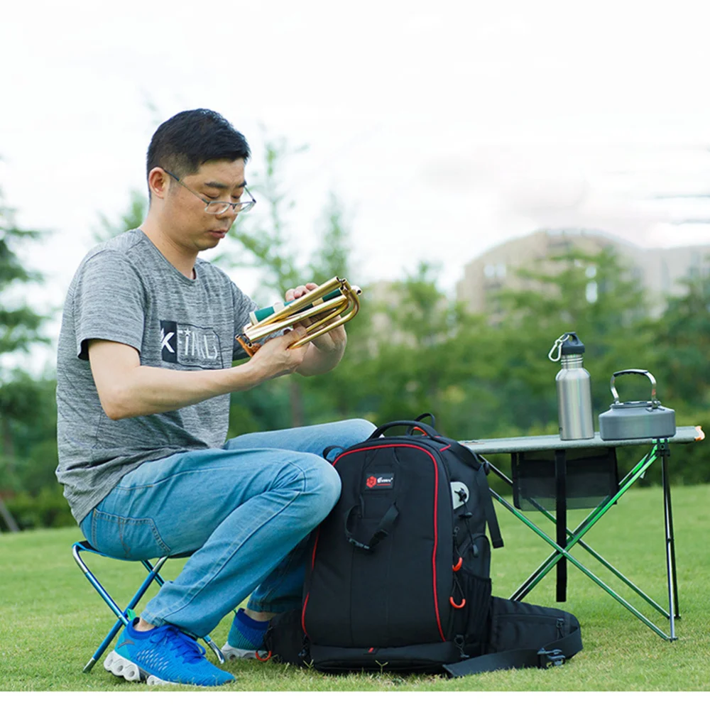 

Portable Outdoor Aluminum Alloy Folding Camping Stool Lightweight Collapsible Chair for Hiking Fishing Travelling Beach (Green)