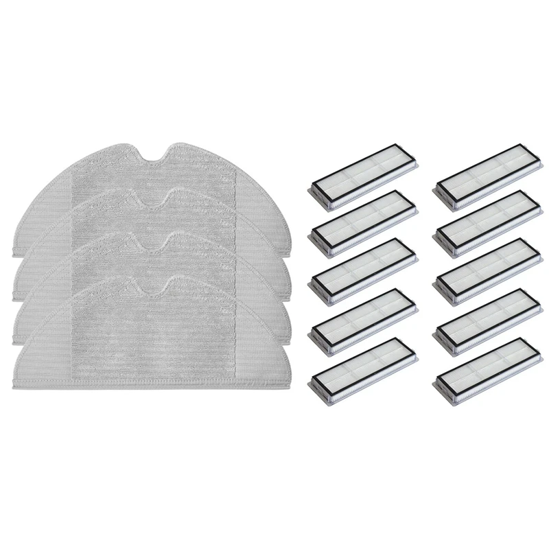 

4 шт. тканевая швабра с 10 шт. фильтров HEPA для робота-пылесоса Xiaomi Dreame F9