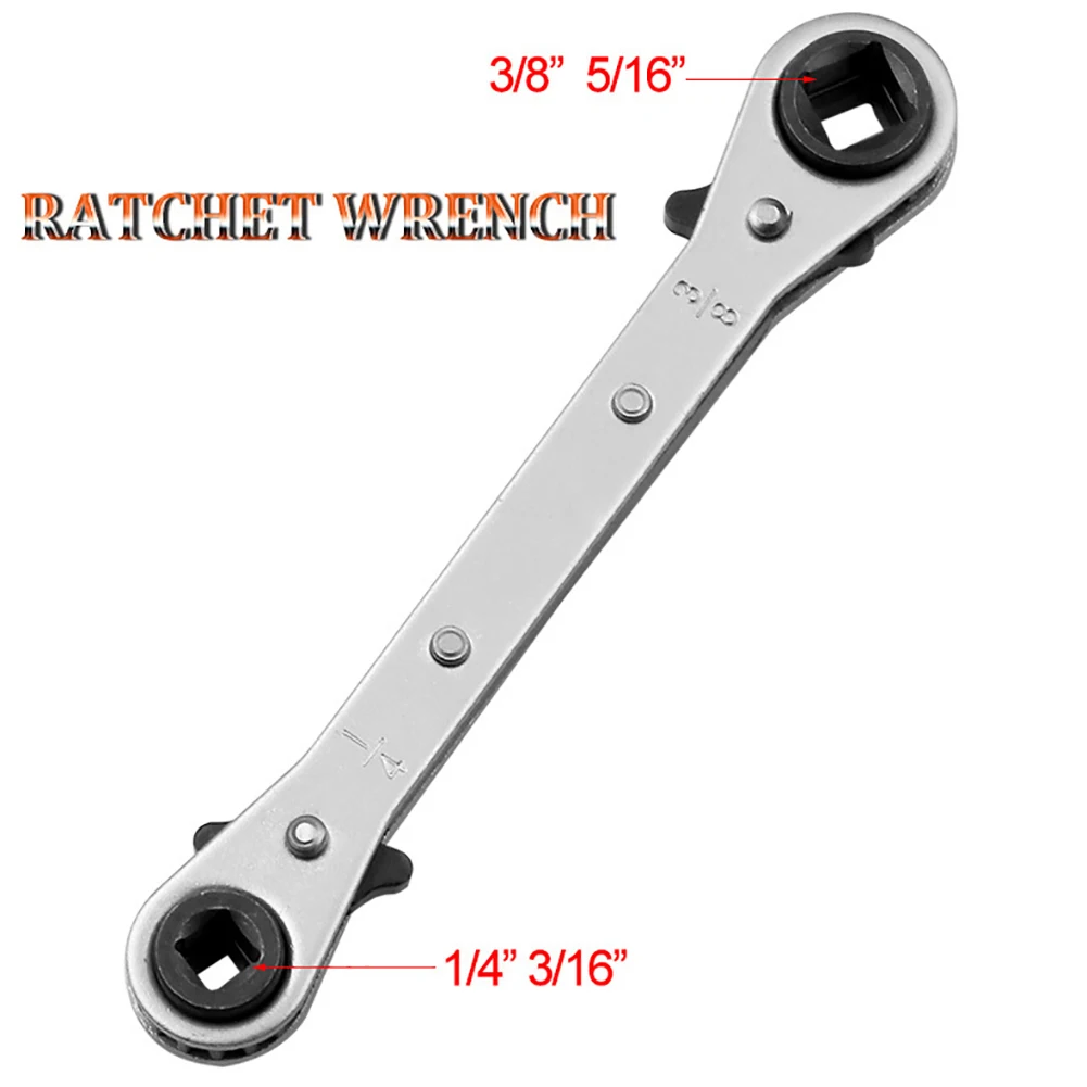 

Double Head Reversible Ratchet Wrench Hand Tool Portable Adjustable Wrench Repair Tool