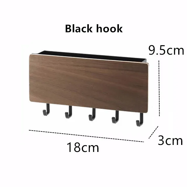 Black Hook Plastic Пластиковый ключ держатель настенный крюк Домашнего декора вешалки Многофункциональная вешалка для ключей Держатель для ключа Настенный крючок брелок Хранение писем крючки на стену держатель для ключей - Цвет: Black Hook Plastic