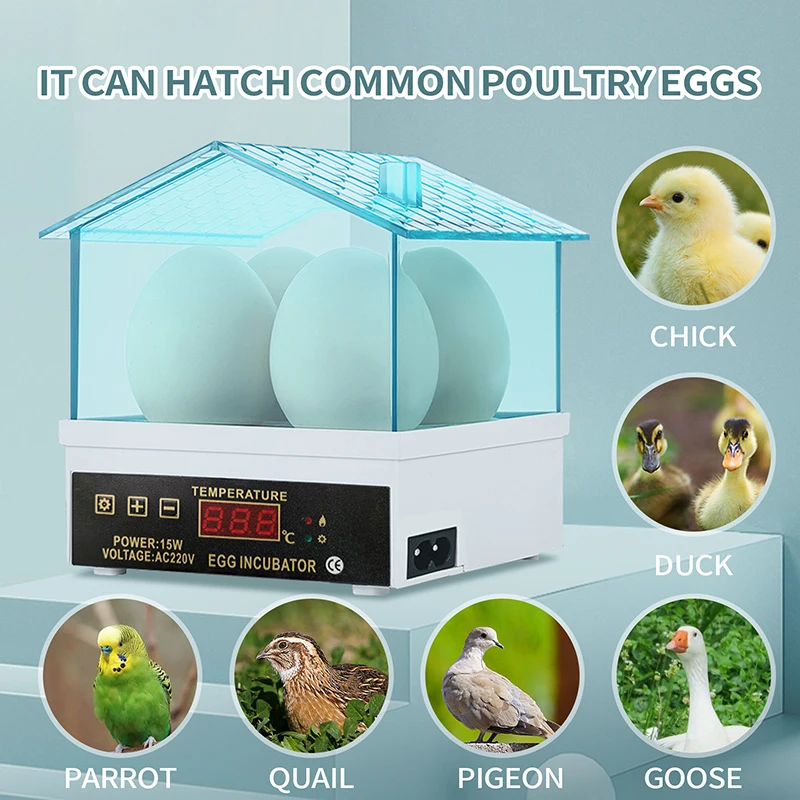 Инкубатор для 4 яиц автоматический инкубатор цыплят утки птицы поворотный
