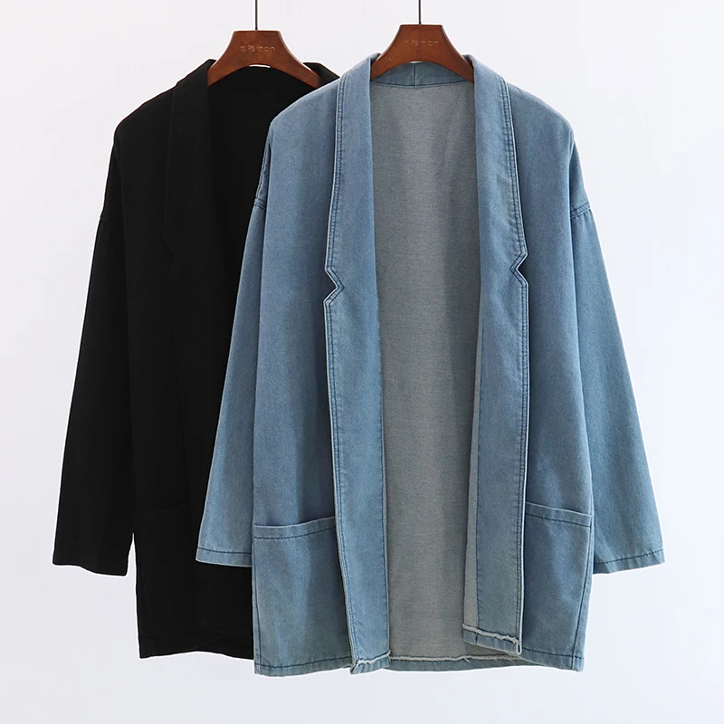 

Джинсовая куртка Женская средней длины, тонкая Свободная куртка из денима в Корейском стиле, пальто большого размера, весна-осень 2020