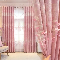 embroidered curtains living room and bedroom chenille embossed curtains european pastoral fabric