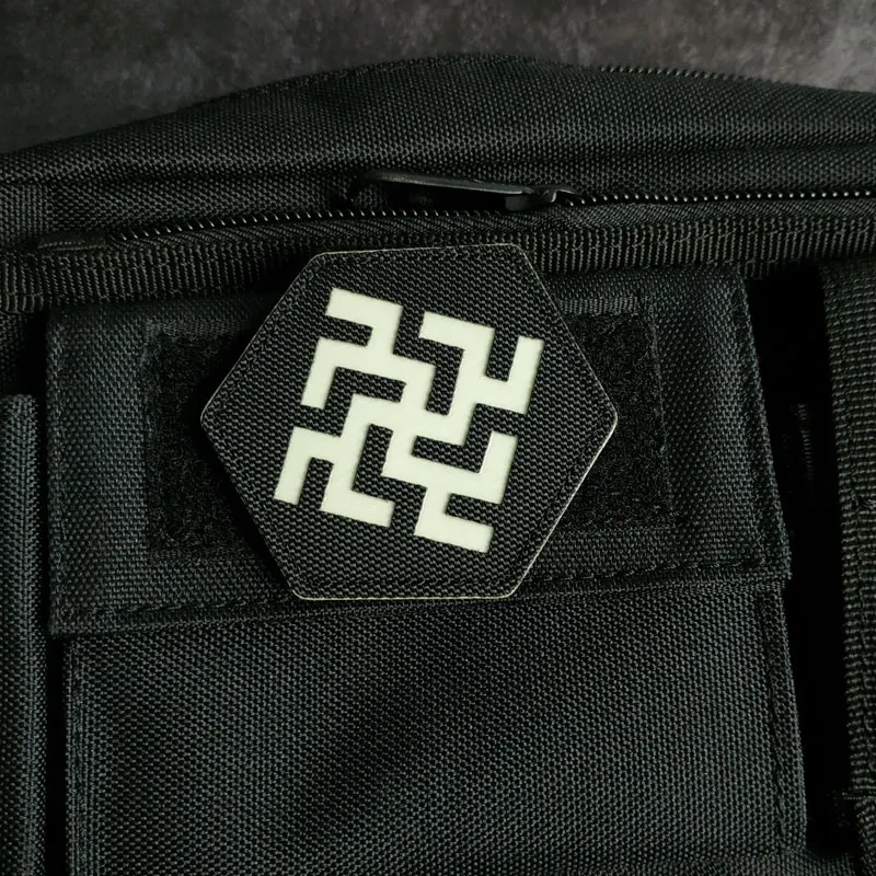 Скандинавский Викинг Компас Руна логотип светящийся патч Снежинка птица