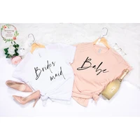 2021 summer bachelorette party t shirts women bride babe oneck tshirt loose lady clothes print short sleeve female tee top s 3xl