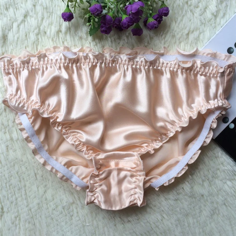 Женское нижнее белье женские трусики шелковые мягкие трусы средняя талия