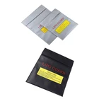 Огнеупорная Взрывозащищенная сумка для литий-полимерных аккумуляторов RC, черного и серебряного цвета, Защитная сумка для литий-полимерных аккумуляторов, безопасная сумка, мешок для зарядки, 18*23 см 23*30 см