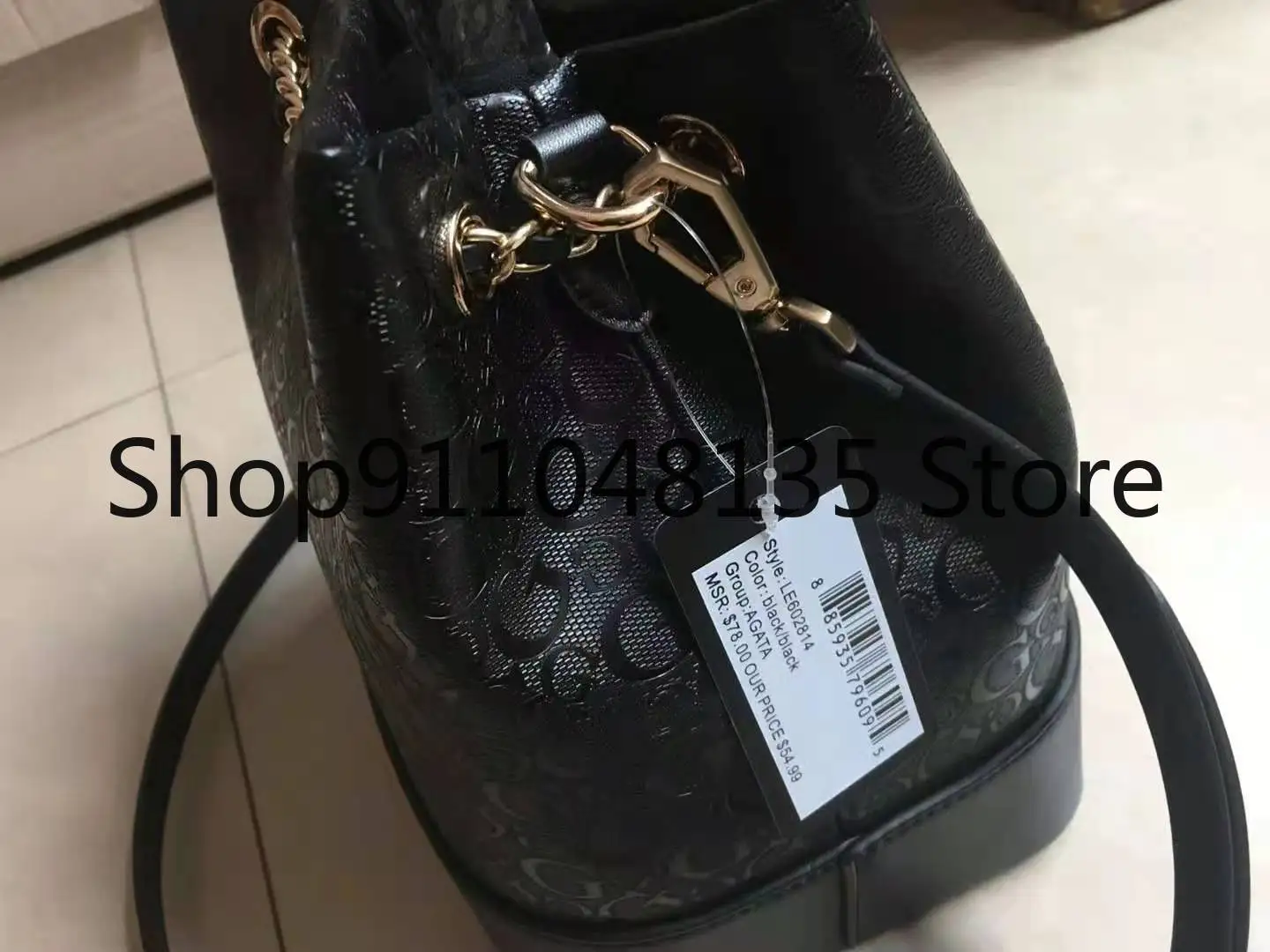 

New black bucket bag 10#