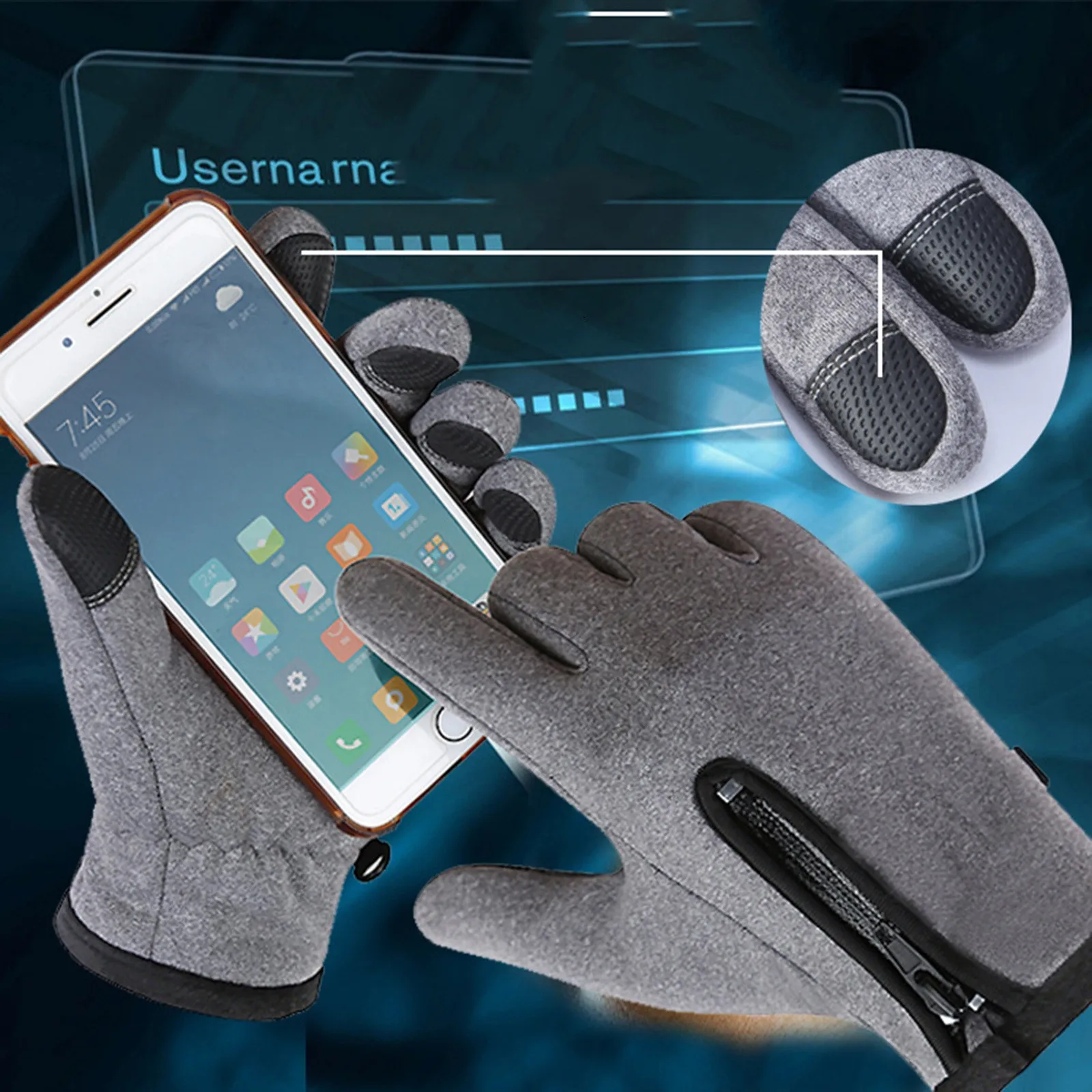 

Sagace Gloves Mens Winter Warm Gloves Touch Screen Fishing Lady Ski Breathable Sport Ridding Windproof Women Non-slip Gloves