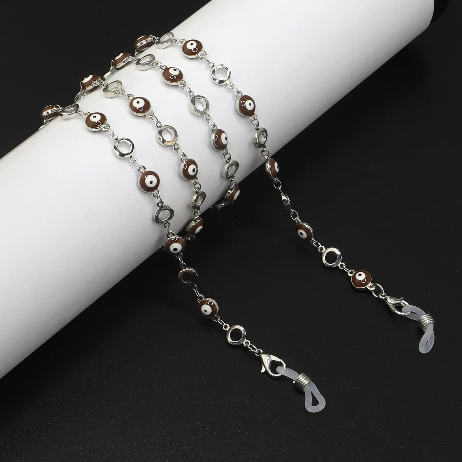 

2020 Non-slip metal glasses rope Chain fashion simple Luxury eyes beads handmade chain sunglasses holder accessories