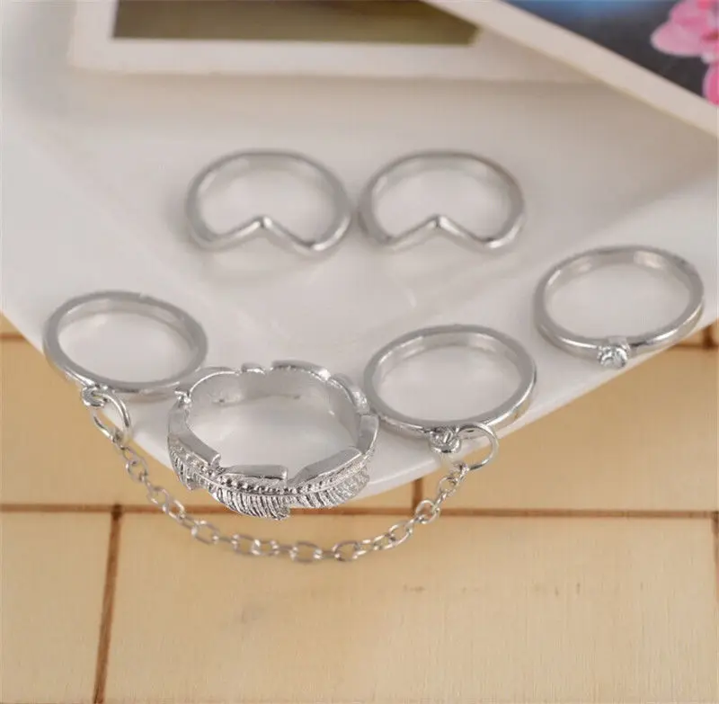 6 шт./лот панк цветные кольца для пальцев средней длины Шарм регулируемое кольцо