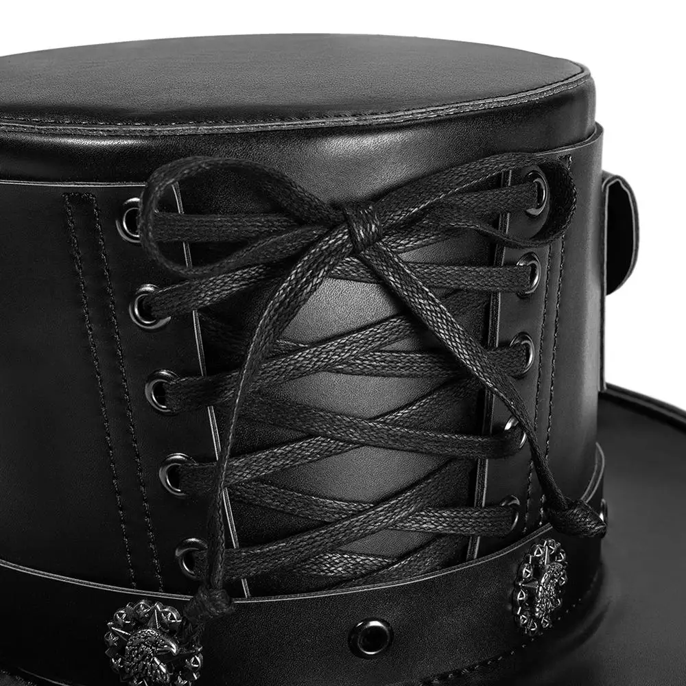 Шляпа мужская в стиле стимпанк с кожаной завязкой викторианском традиционная