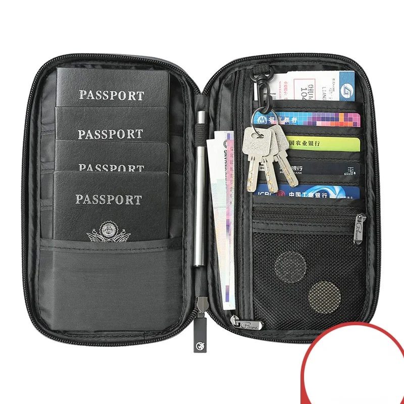 

Дорожный кошелек для паспорта, для хранения документов, многофункциональный водонепроницаемый держатель для паспорта для всей семьи, сумк...