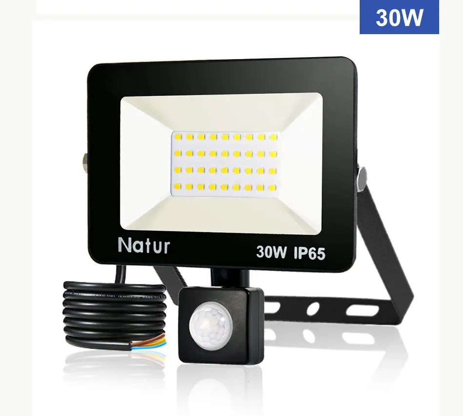 Датчик движения светодиодный прожектор 220V10W 30W50W100W150W IP65 наружный Светодиодный точечный светильник Настенный светильник отражатель светодиодный водонепроницаемый прожектор светильник