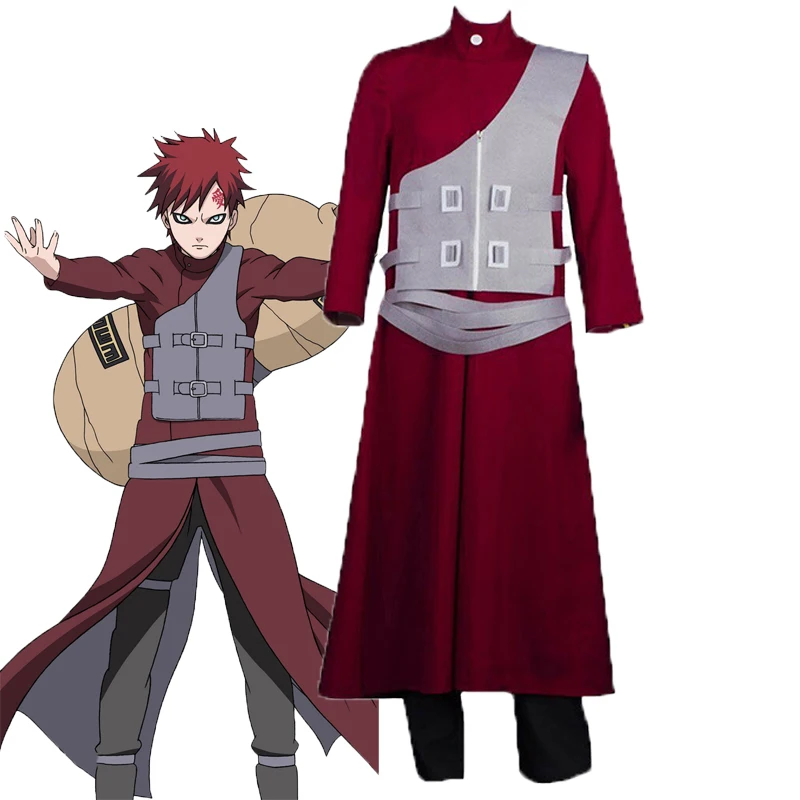 

Anime Cosplay Kazekage Sabaku No Gaara Clothing For Man Halloween Costumes For Woman Wig Bag Carnival Performance
