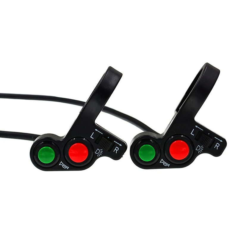 

Motorcycle Handlebar Electric Bike Scooter Horn Turn Signals On/ Button Light Handlebar Bike Horn Signals Light button