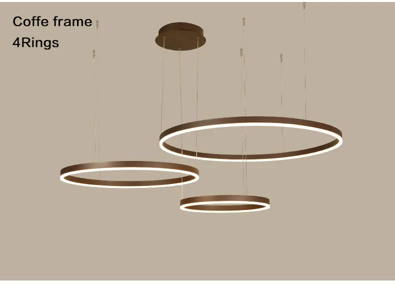 Fashion Modern Led Chandelier Circel Rings Ceiling Chandelier Lighting For Living room Dining room Hotel Lighting Fixtures Lamps