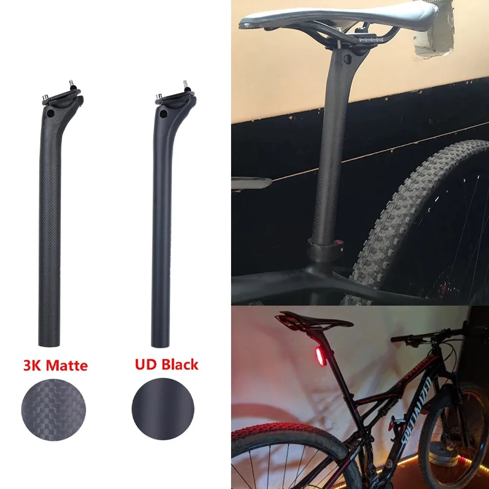 

Carbon Seatpost 25.4/27.2/30.8/31.6mm UD/3k Matte MTB/Road/Mountain Bicycles Carbon Fiber Seat Post Light Seat Tube 350/400mm