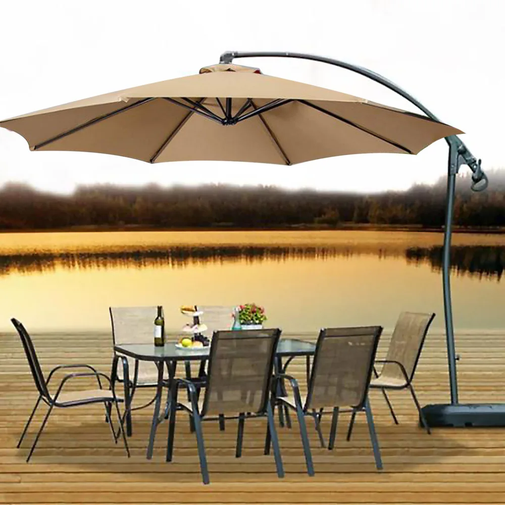Waterproof Sunshade Sail Patio Umbrella Shade Cloth Garden Proof Outdoor Double-layer Swimming Pool Rainproof Canopy Replacement