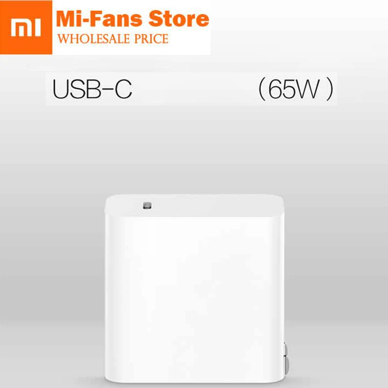 Xiaomi USB-C 65W Quick Charger Output Type C Port USB PD 2.0 QC 3.0 Power adapter for Mi laptop air 13.3 MacBookpro MIX 2S phone |