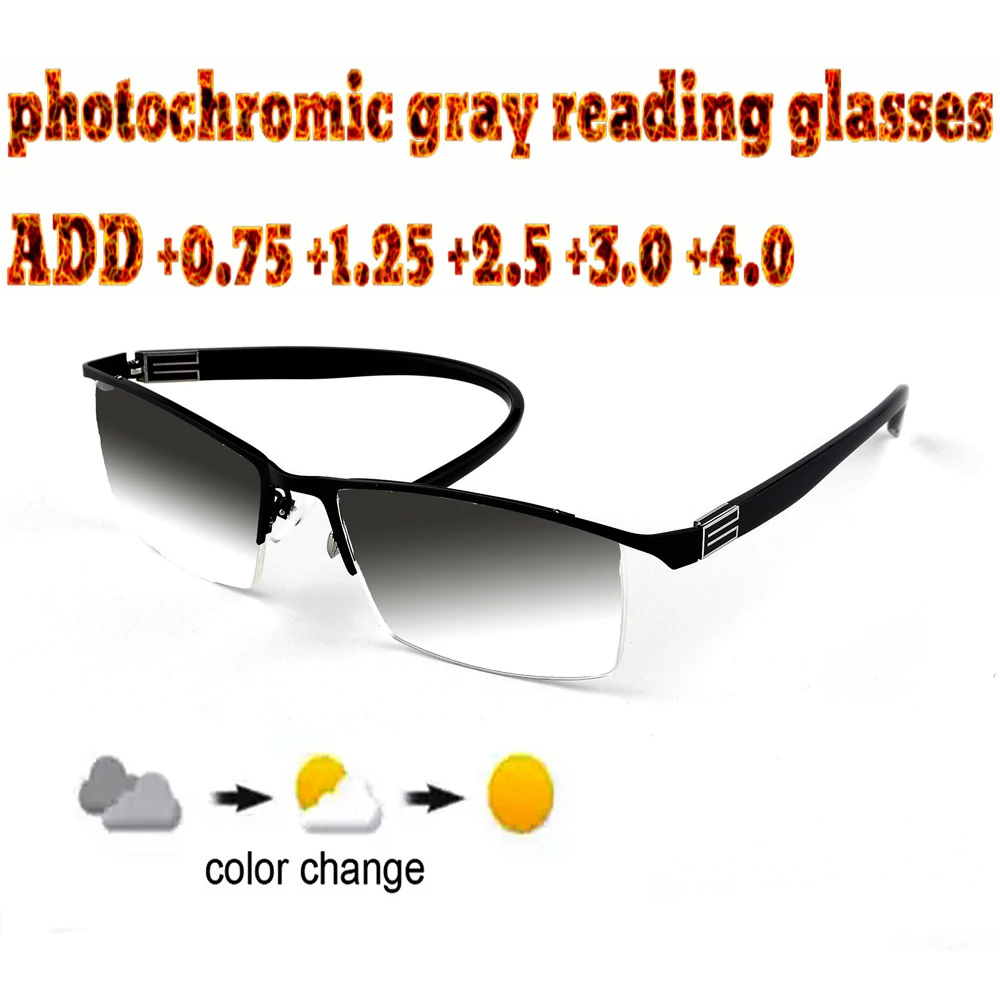 Бизнес Для мужчин с полуободком silverf очки для чтения удобные сплав высокое