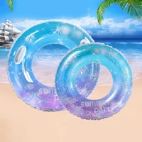 708090cm colorful glitter pool foats swimming ring for adult children inflatable pool tube giant float boys girl water fun toy