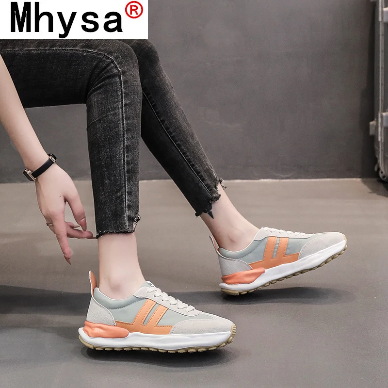 

2021 Spring New Women's Sneakers Thick-soled Increased Dad Shoes Women's Mesh Breathable Comfortable Casual Vulcanized Shoes