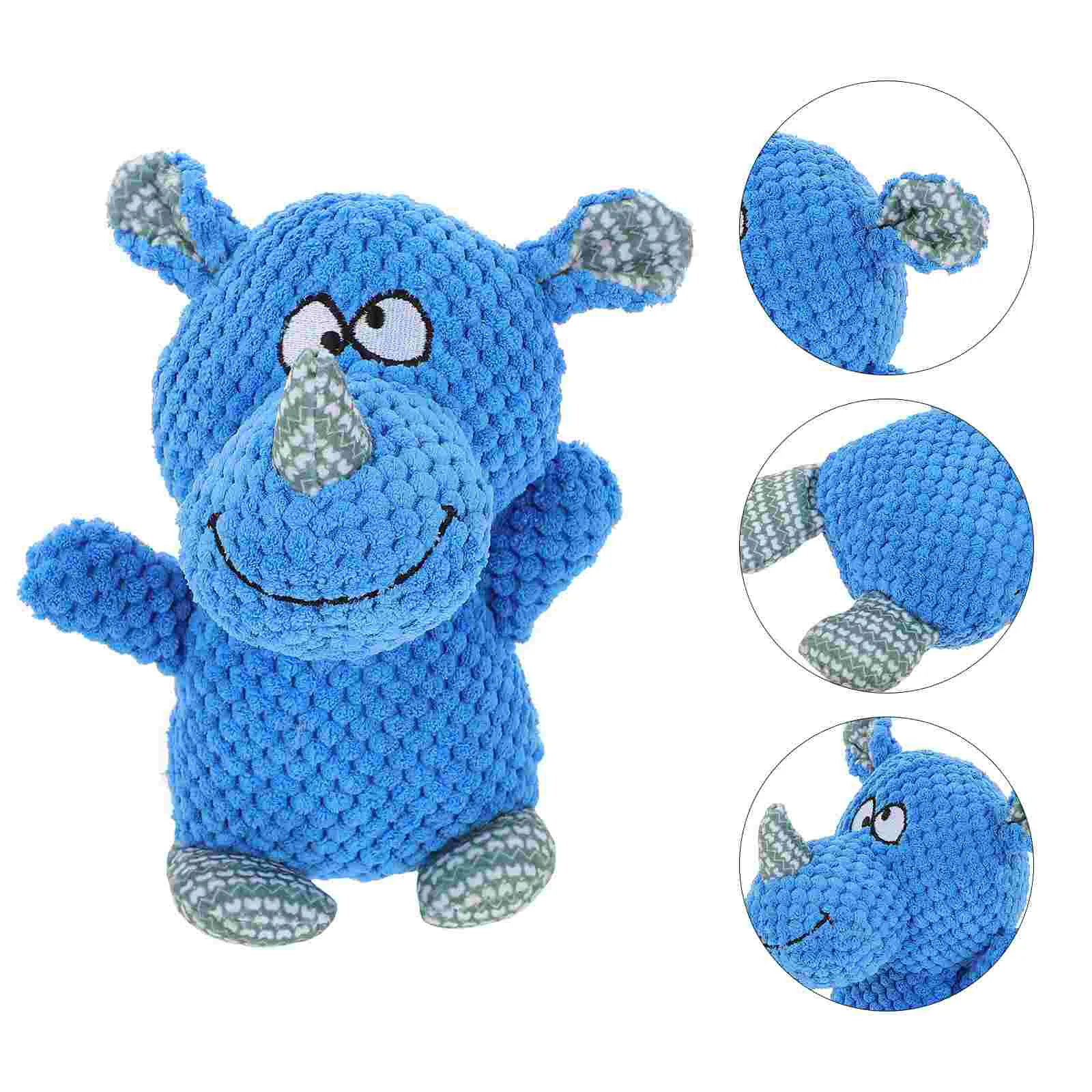 

1Pc Rhino Dog Squeaky Plush Rhino Sounding Dog Stress Relief Pet Plaything