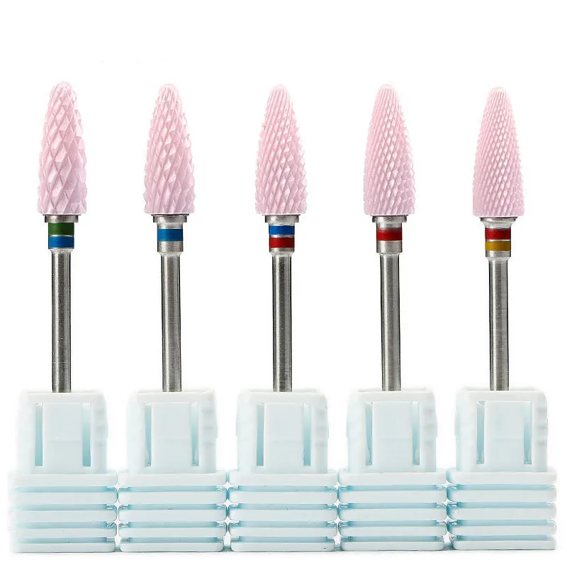 

1PCS Pink Milling Cutter For Manicure Ceramics Nail Drill Bits Cutters For Removing Gel Varnish Nail Art Accessories Tools