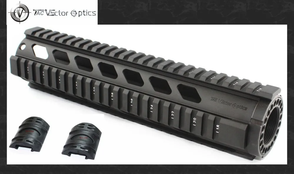 Векторная оптика M-LOK 17 дюймов поплавок Handguard Пикатинни кронштейн с стальной бочкой гайка прокладки Подходит AR15 M4 M16