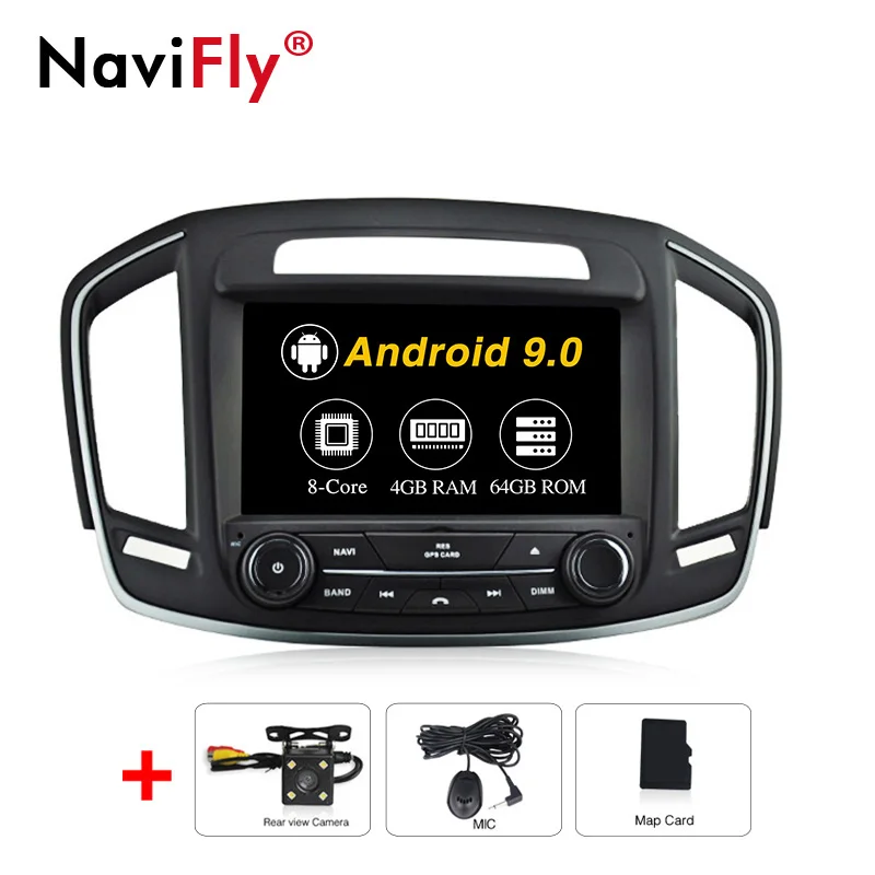 NaviFly Android 9,0 автомобильный DVD gps навигатор плеер для Opel Vauxhall Insignia Автомобильный Радио стерео плеер Поддержка wifi BT - Цвет: 64G add camera