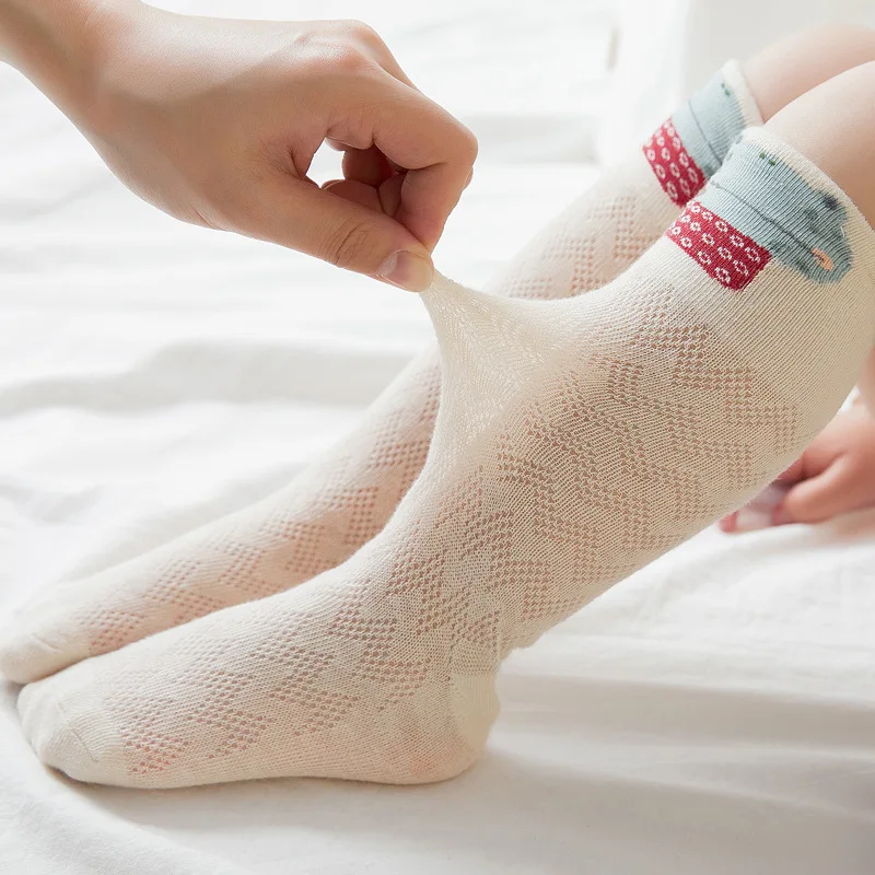 

Новинка весна-лето 2020 милые Мультяшные детские носки с защитой от комаров детские хлопковые сетчатые комплекты из трех пар детских носков
