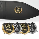 2 шт., 3D металлические наклейки на боковые двери автомобиля Opel Astra H G J Insignia Mokka Zafira Corsa Vectra C D