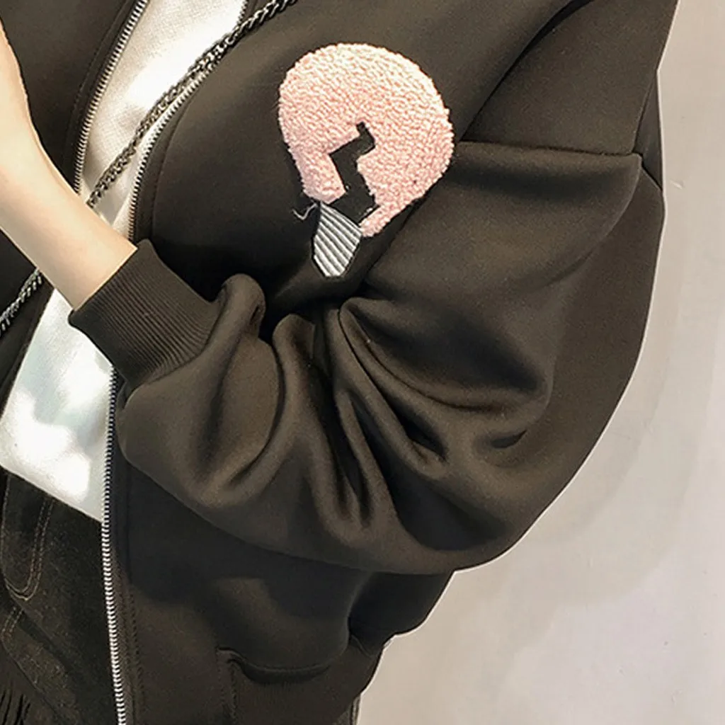 Женское повседневное Свободное пальто с буквенным принтом и карманами блузка