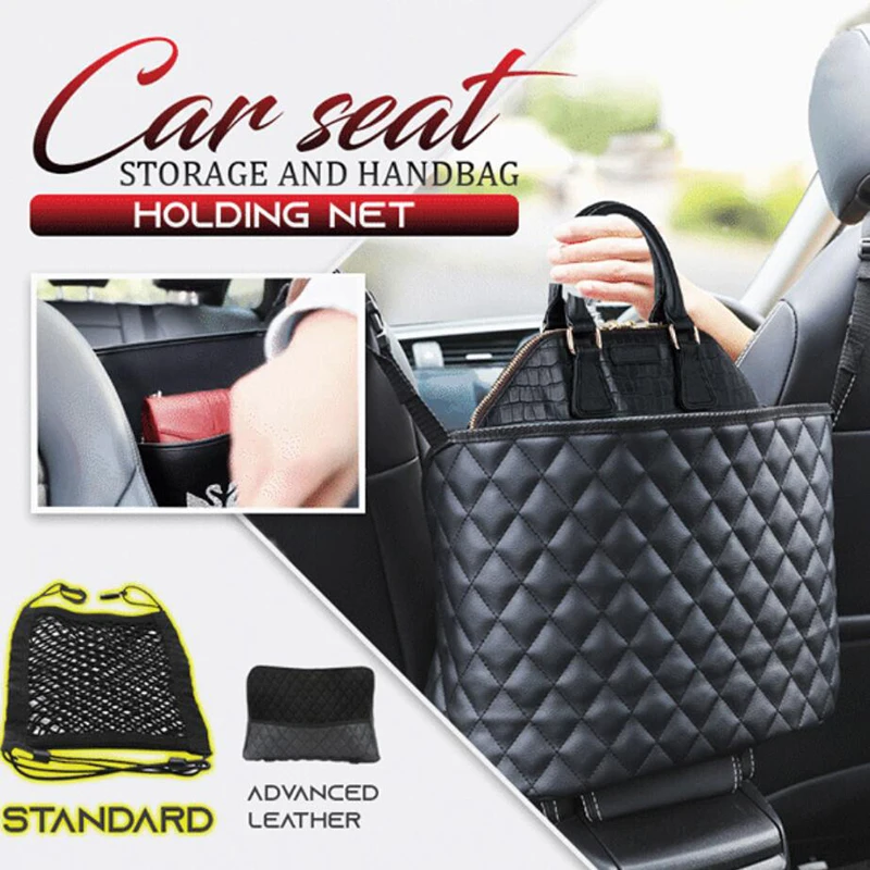 

Car Back Rear Trunk Seat Net Pocket Handbag Holder Mesh Storage Bag Pocket Cage Auto Organizer Seat Back Bag Car Seat Storage