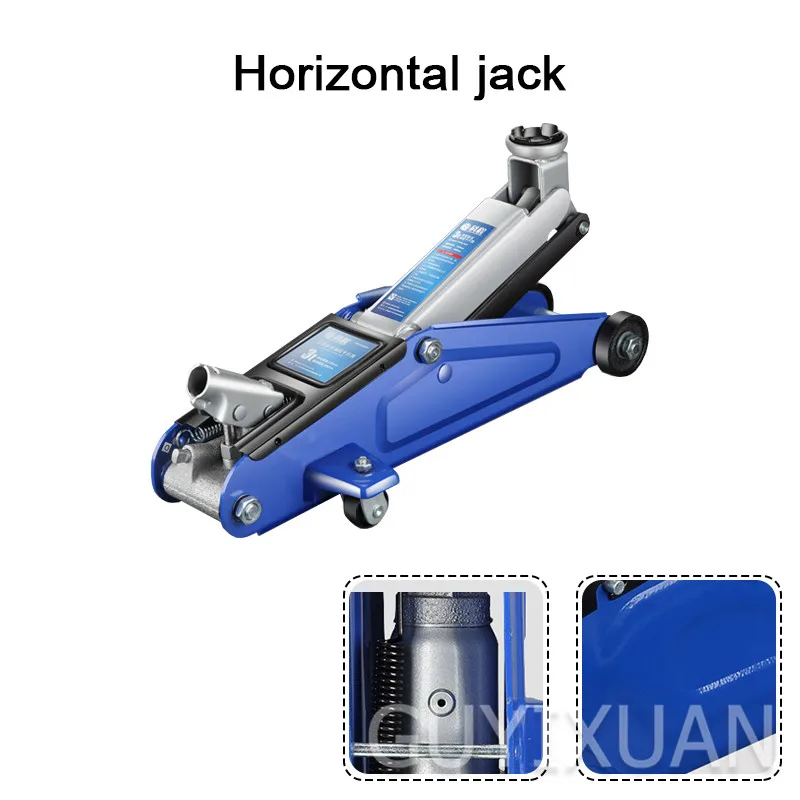 

Household horizontal jack 2 ton car jack 3 ton van SUV hydraulic jack Manual Tire changing tool