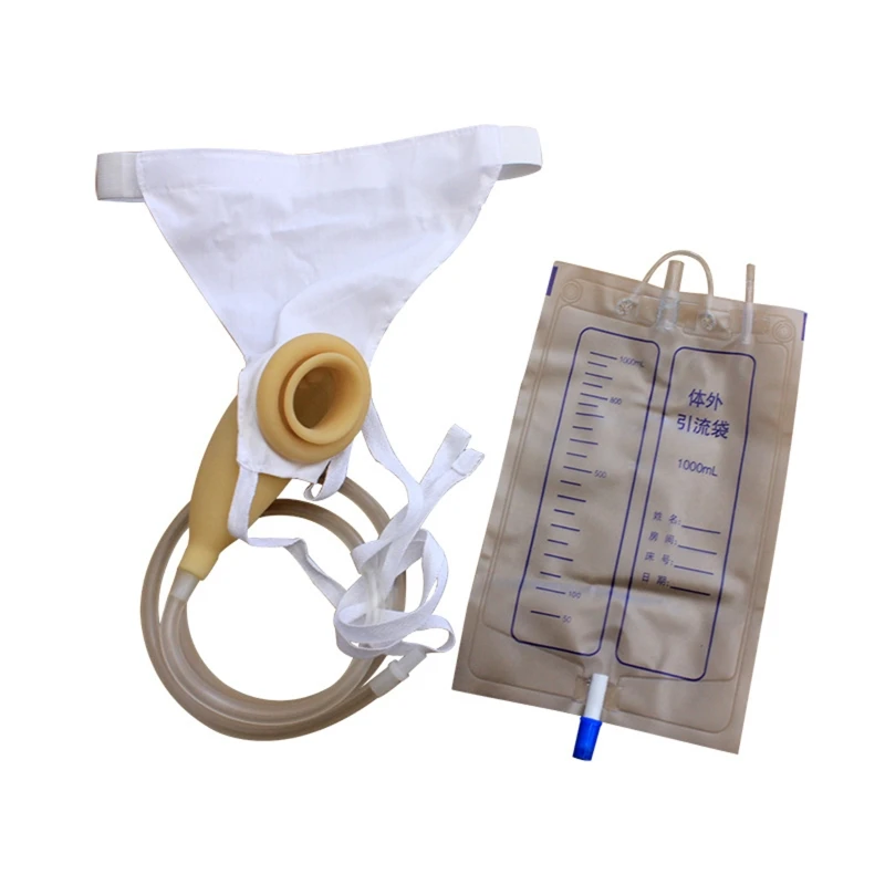 

Reusable Male Urine Bag,Urine Collector Latex Urinal Adults Man Elderly Pee Bag Urinal with Urine Bag for Travel Outdoor 28ED