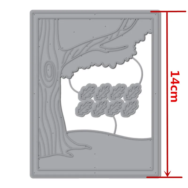 Трафареты для вырезания металлических ПАДАЮЩИХ ЛИСТЬЕВ изготовления открыток
