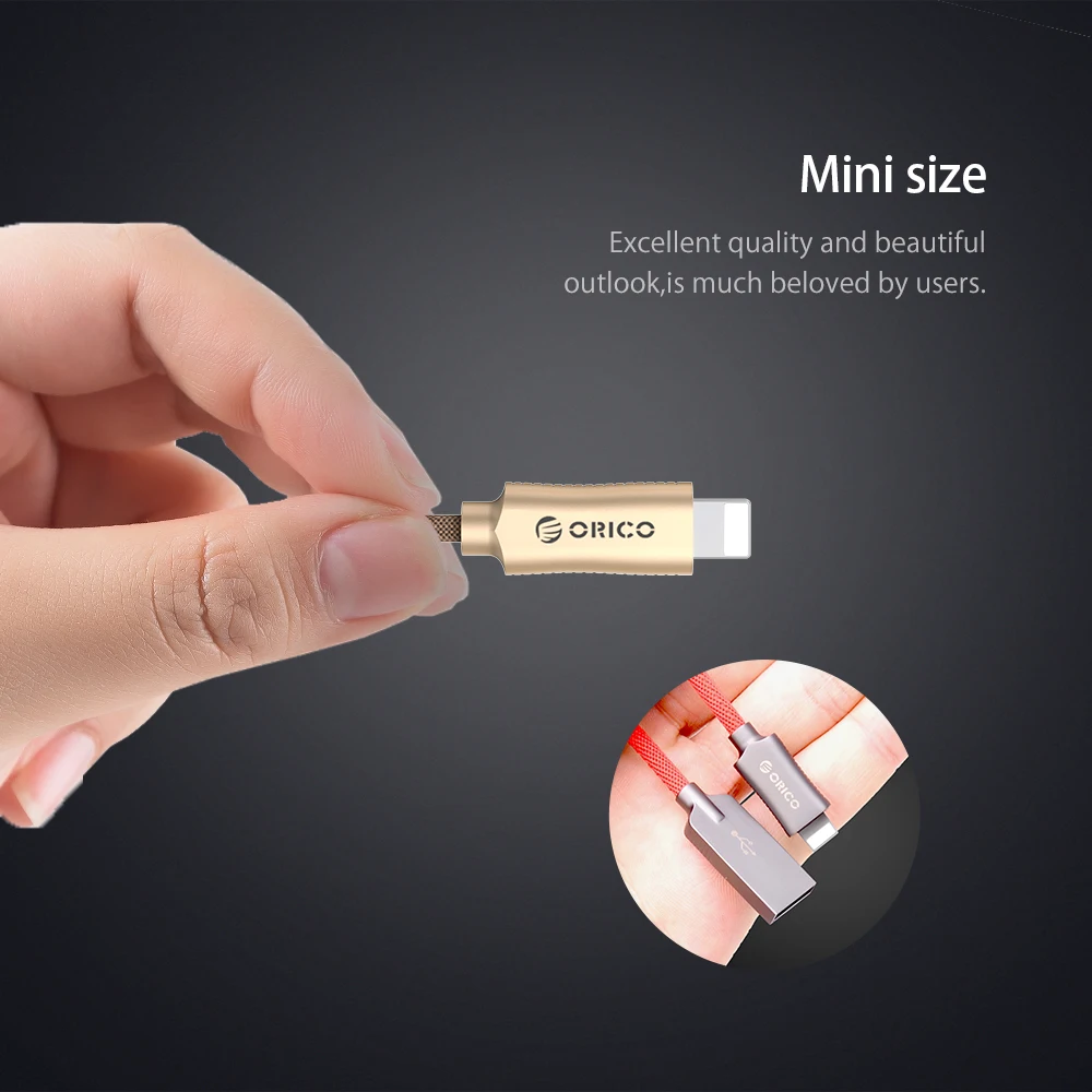 ORICO LTU Lightning USB кабель для iPhone кабель 2.4A Быстрая зарядка кабель type-c линия передачи данных для iPhone 6 huawei samsung Xiaomi