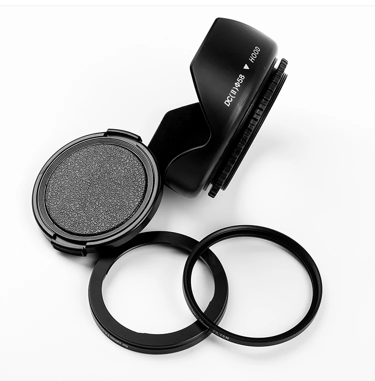 FA-DC58C 58mm Camera Lens Filter Adapter Ring+UV+lens hood+lens cap for Canon PowerShot G1X