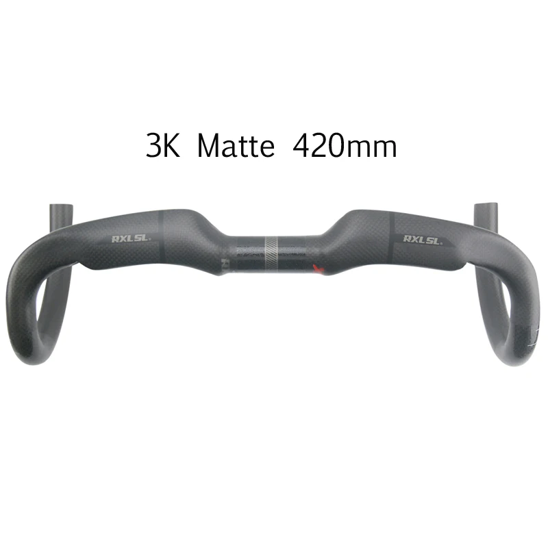 3K Matte 420mm Руль из углеродного волокна, 31,8 мм RXL SL, руль для шоссейного велосипеда, руль черный труба из углеродистого волокна 3 K/UD матовый руль велосипеда 400/420/440 мм падение руль - Цвет: 3K Matte 420mm