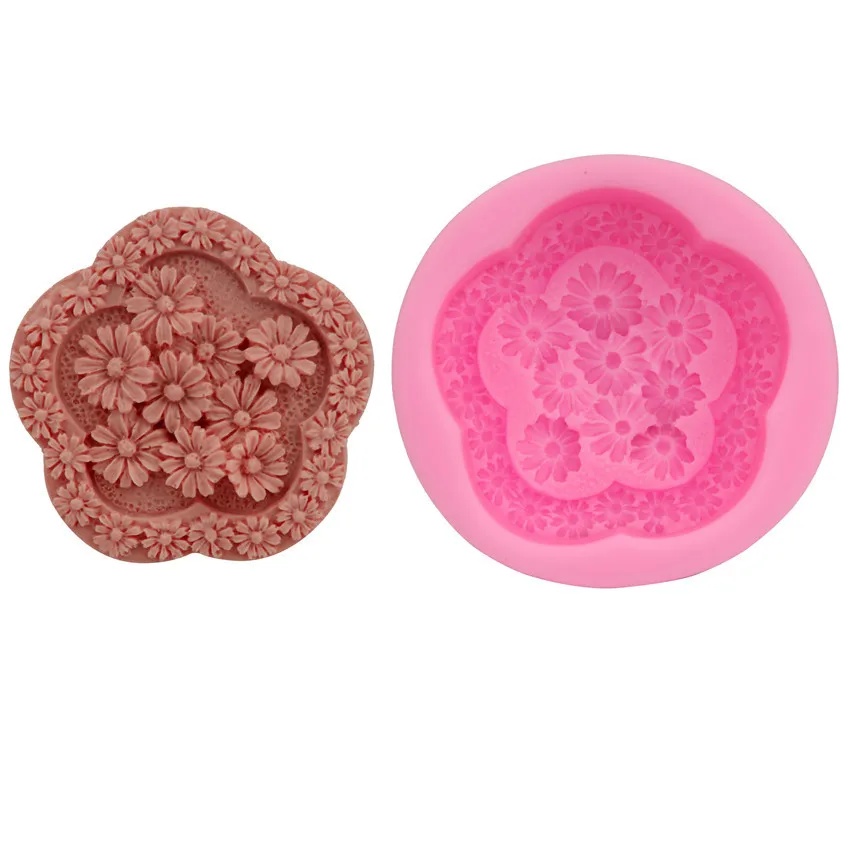 Маленький цветок Форма для пирожных лепесток &quotсделай сам&quot силиконовой сахар