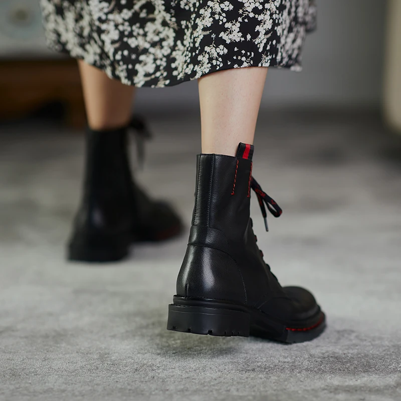 Женские ботильоны из натуральной коровьей кожи Mordoan короткие ботинки в